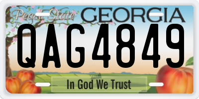 GA license plate QAG4849