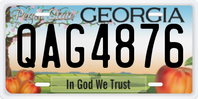 GA license plate QAG4876