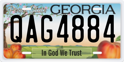 GA license plate QAG4884