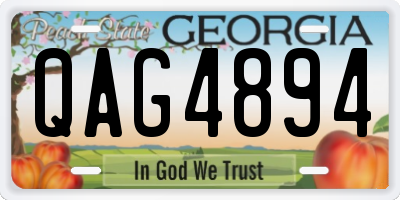 GA license plate QAG4894