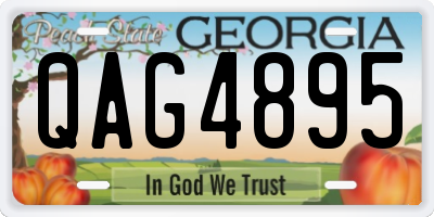 GA license plate QAG4895