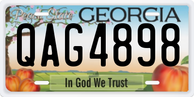 GA license plate QAG4898