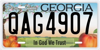 GA license plate QAG4907