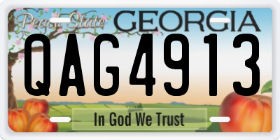 GA license plate QAG4913