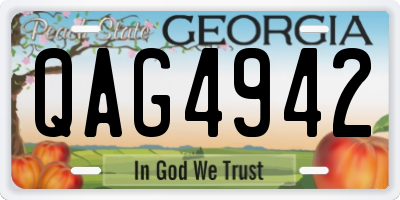 GA license plate QAG4942