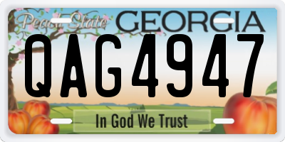GA license plate QAG4947