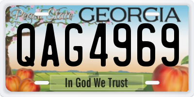 GA license plate QAG4969