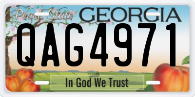 GA license plate QAG4971