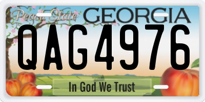 GA license plate QAG4976