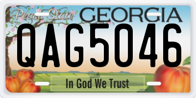 GA license plate QAG5046