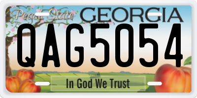 GA license plate QAG5054