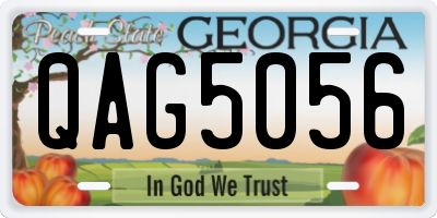 GA license plate QAG5056