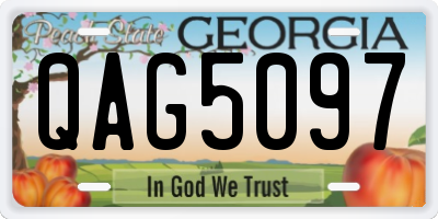 GA license plate QAG5097