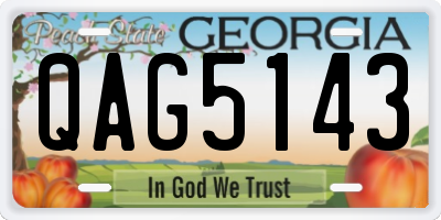 GA license plate QAG5143