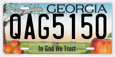 GA license plate QAG5150