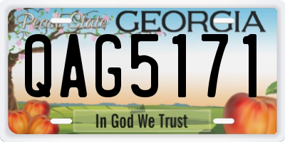 GA license plate QAG5171