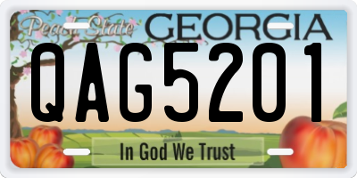 GA license plate QAG5201
