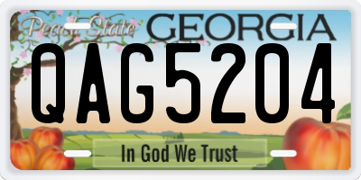 GA license plate QAG5204