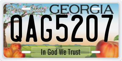 GA license plate QAG5207