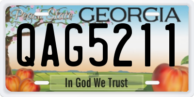 GA license plate QAG5211