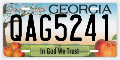 GA license plate QAG5241