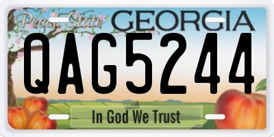 GA license plate QAG5244
