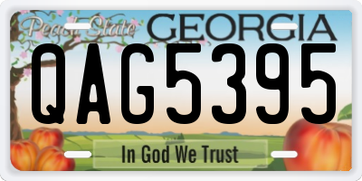GA license plate QAG5395