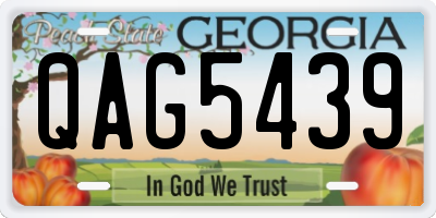 GA license plate QAG5439