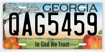 GA license plate QAG5459