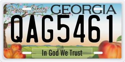 GA license plate QAG5461