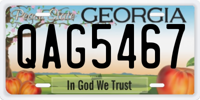 GA license plate QAG5467