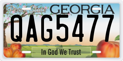 GA license plate QAG5477