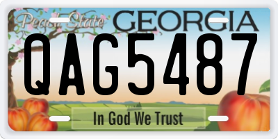 GA license plate QAG5487