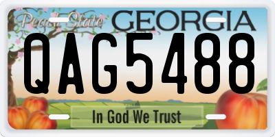 GA license plate QAG5488