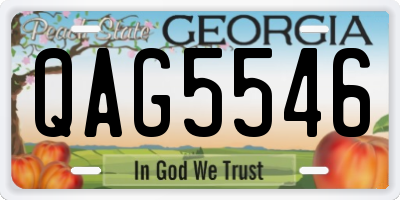 GA license plate QAG5546