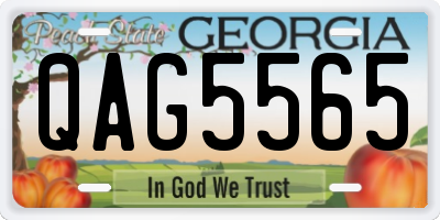 GA license plate QAG5565