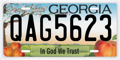 GA license plate QAG5623