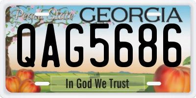 GA license plate QAG5686