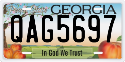 GA license plate QAG5697