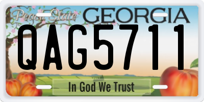 GA license plate QAG5711