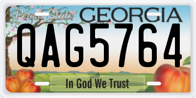 GA license plate QAG5764