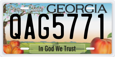 GA license plate QAG5771