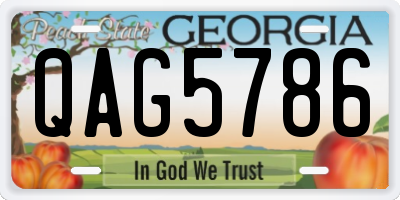 GA license plate QAG5786
