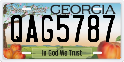 GA license plate QAG5787
