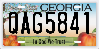GA license plate QAG5841