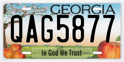 GA license plate QAG5877