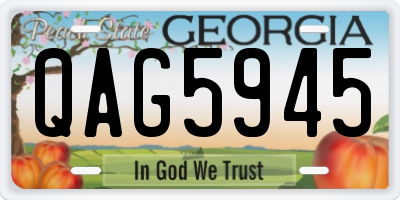 GA license plate QAG5945