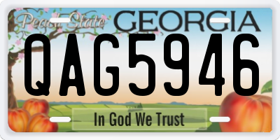 GA license plate QAG5946