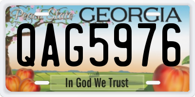 GA license plate QAG5976