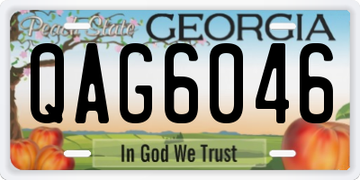 GA license plate QAG6046